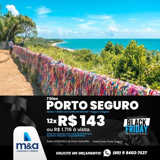 M&A TURISMO: Aproveite a Black Friday e garanta agora mesmo sua viagem