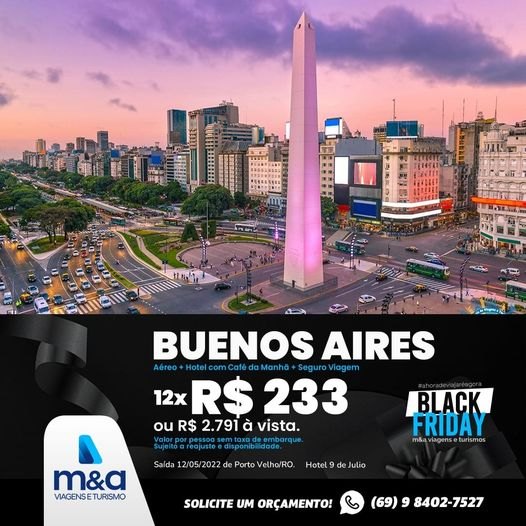 M&A TURISMO: Aproveite a Black Friday e garanta agora mesmo sua viagem