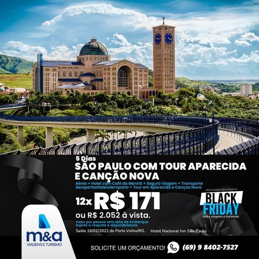 M&A TURISMO: Aproveite a Black Friday e garanta agora mesmo sua viagem