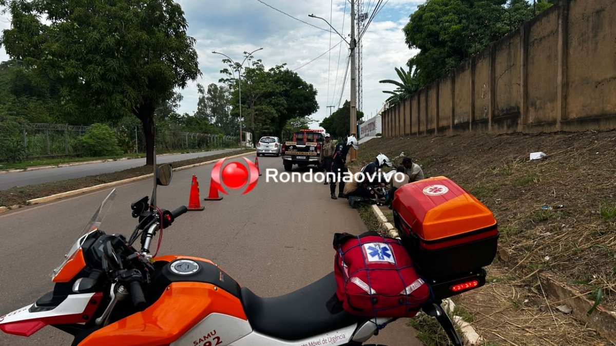 NA GUAPORÉ: Criança sofre grave acidente após manga em avenida causar queda de moto