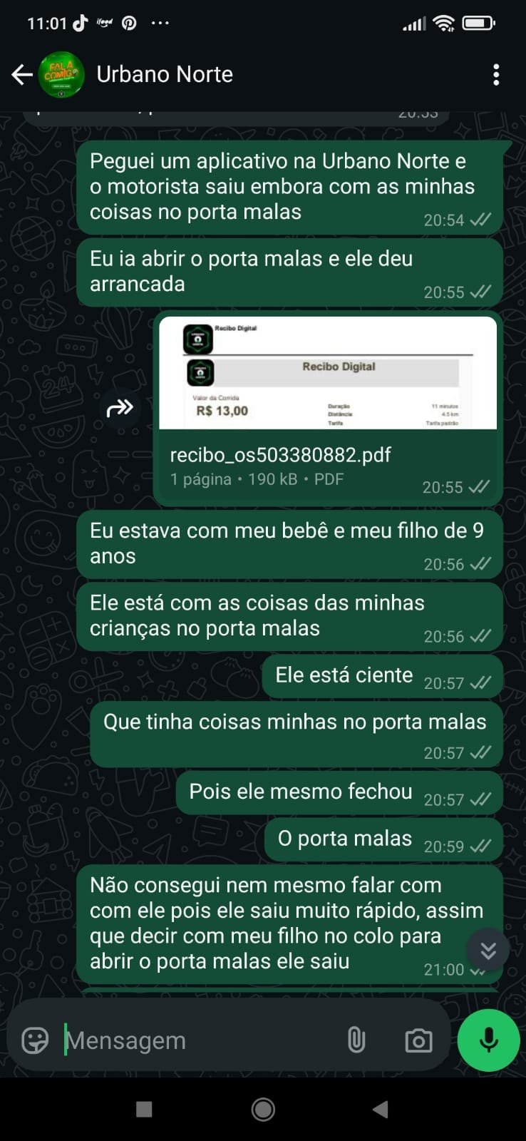 ATUALIZADA: Passageira afanada por motorista da Urbano Norte recupera pertences