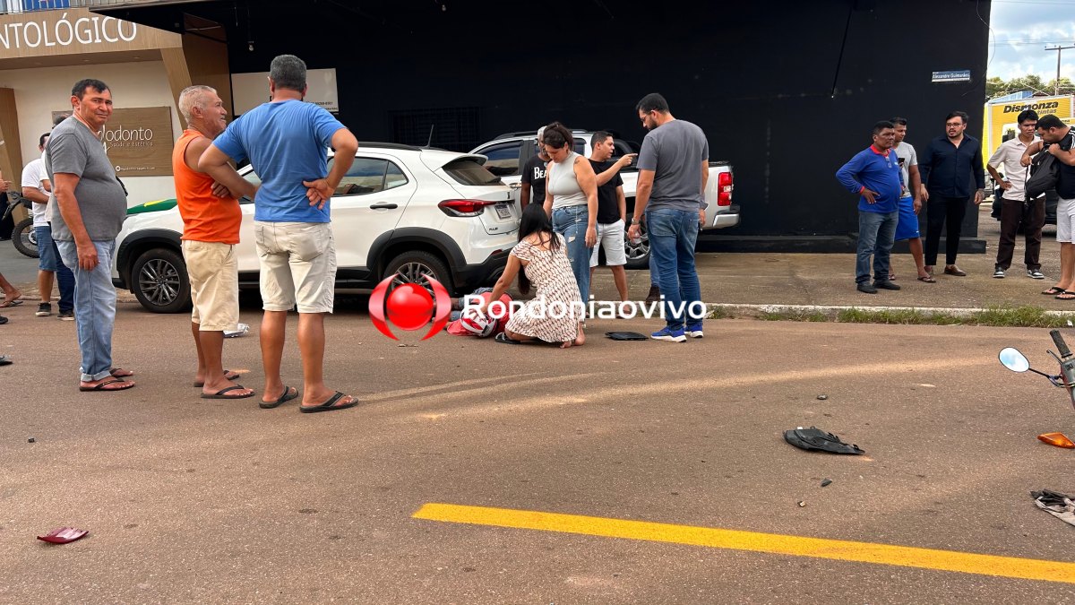URGENTE: Motociclista fica em estado gravíssimo em acidente na Alexandre Guimarães