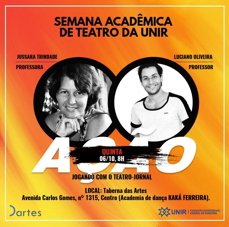 DARTES: Departamento de Artes da Unir promove Semana Acadêmica de Teatro