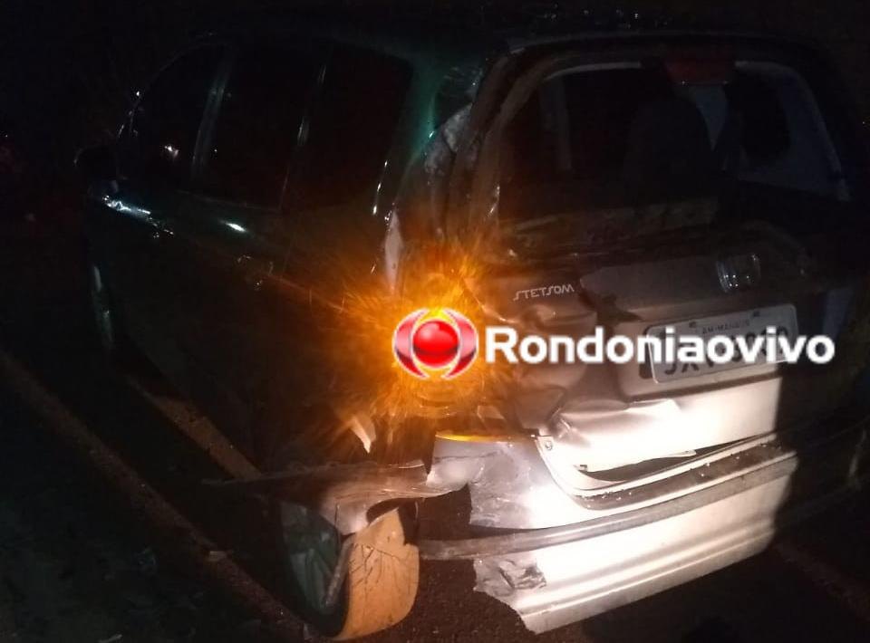 ORGULHO DO MADEIRA: Motociclista bate em carro parado e fica em estado grave