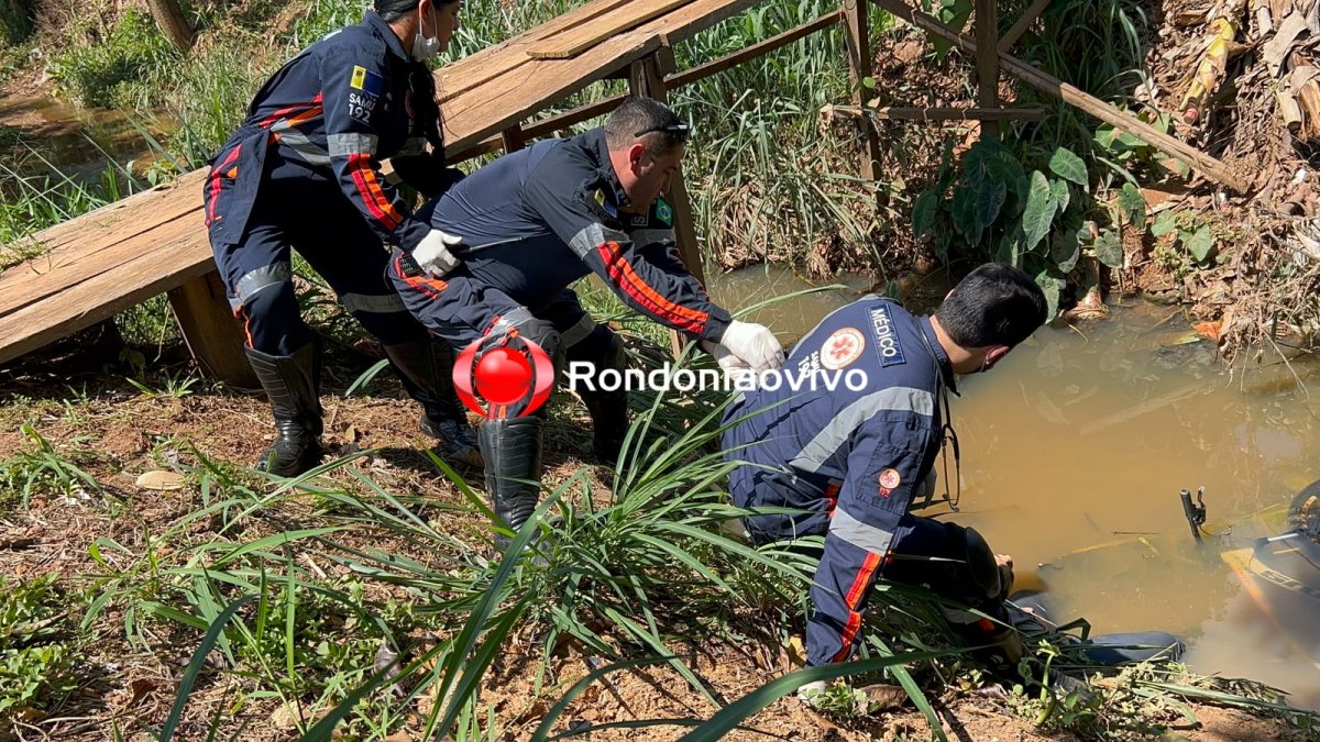 VÍDEOS: Ciclista morre após cair de ponte em Porto Velho