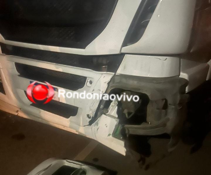 GRAVE: Dois ficam feridos após moto atropelar capivara e bater em carreta na BR-364