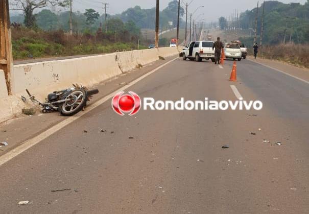 ATROPELAMENTO: Motociclista fica inconsciente após ser atingido por carro na BR-364