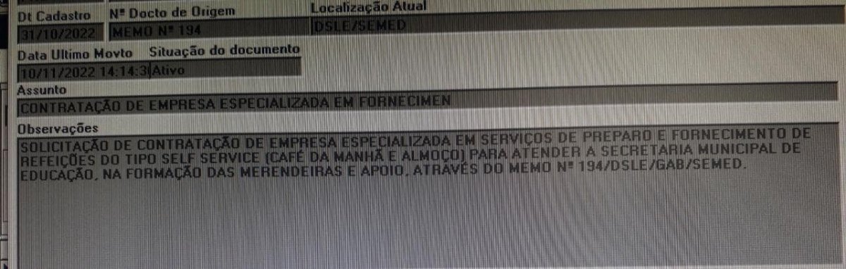 VERGONHOSO: Semed contrata café da manhã por R$ 7 mil, mas oferece apenas frutas