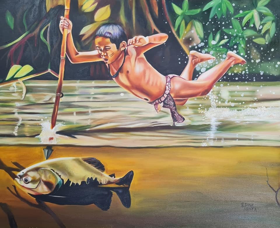   OLHARES DA AMAZÔNIA: Artista plástica Edna Costa expõe no hall da Assembleia Legislativa