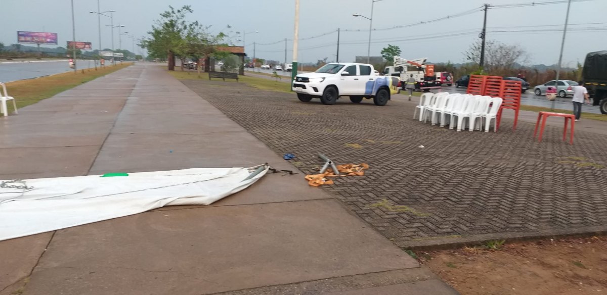 VENTANIA: Temporal causa destruição e cancelamento de vacinação no Espaço Alternativo