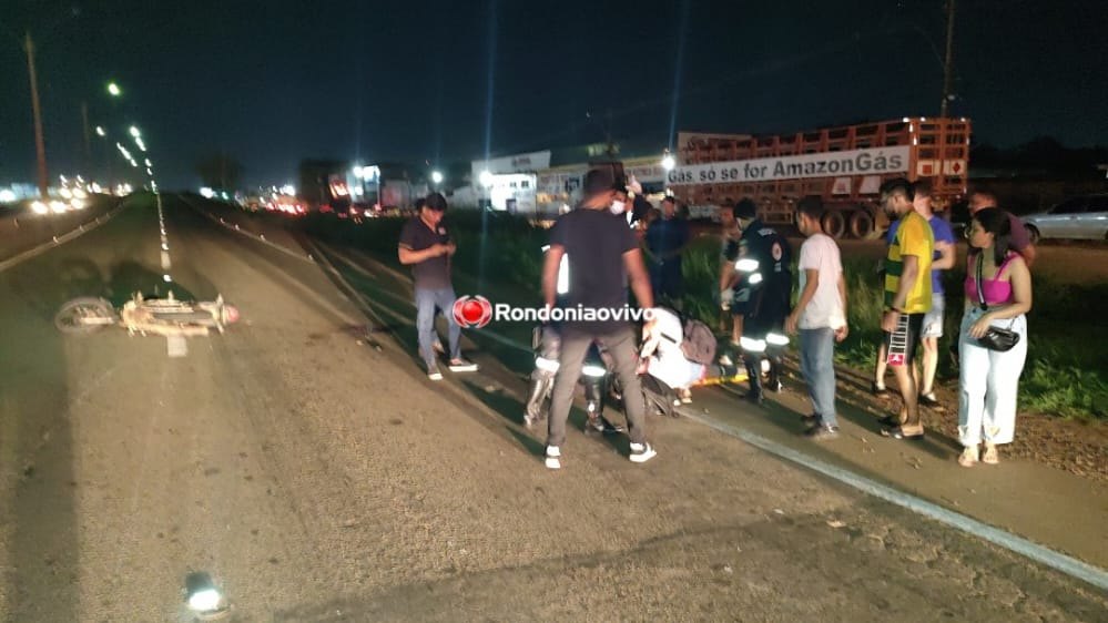 ASSISTA: Três pessoas ficam feridas em gravíssimo atropelamento na BR-364