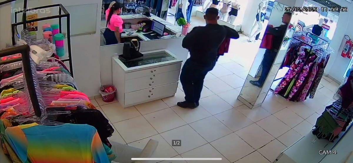 VÍDEO: Falso motoboy invade loja e rouba 35 abadás do bloco Axé Folia Mix