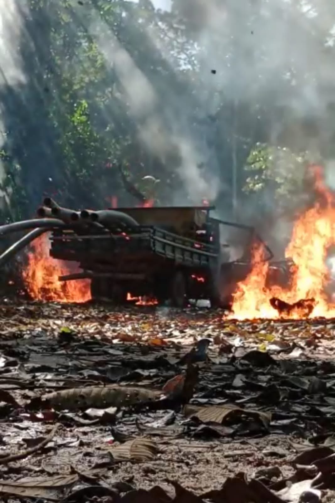 INTRUSO: Operação da PF e Ibama destrói veículos de garimpeiros em Terra Indígena 