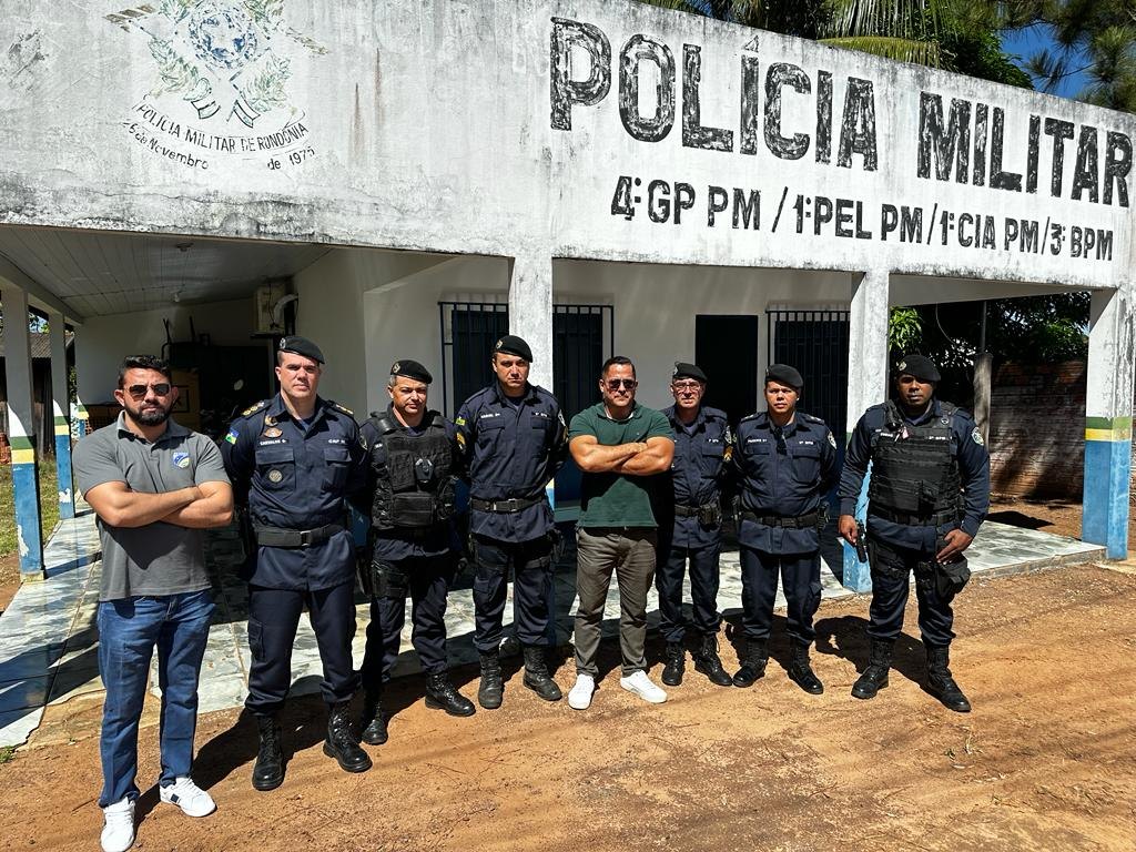 INVESTIMENTOS: Secretário da Sesdec visita unidades de segurança pública localizadas em distritos de RO