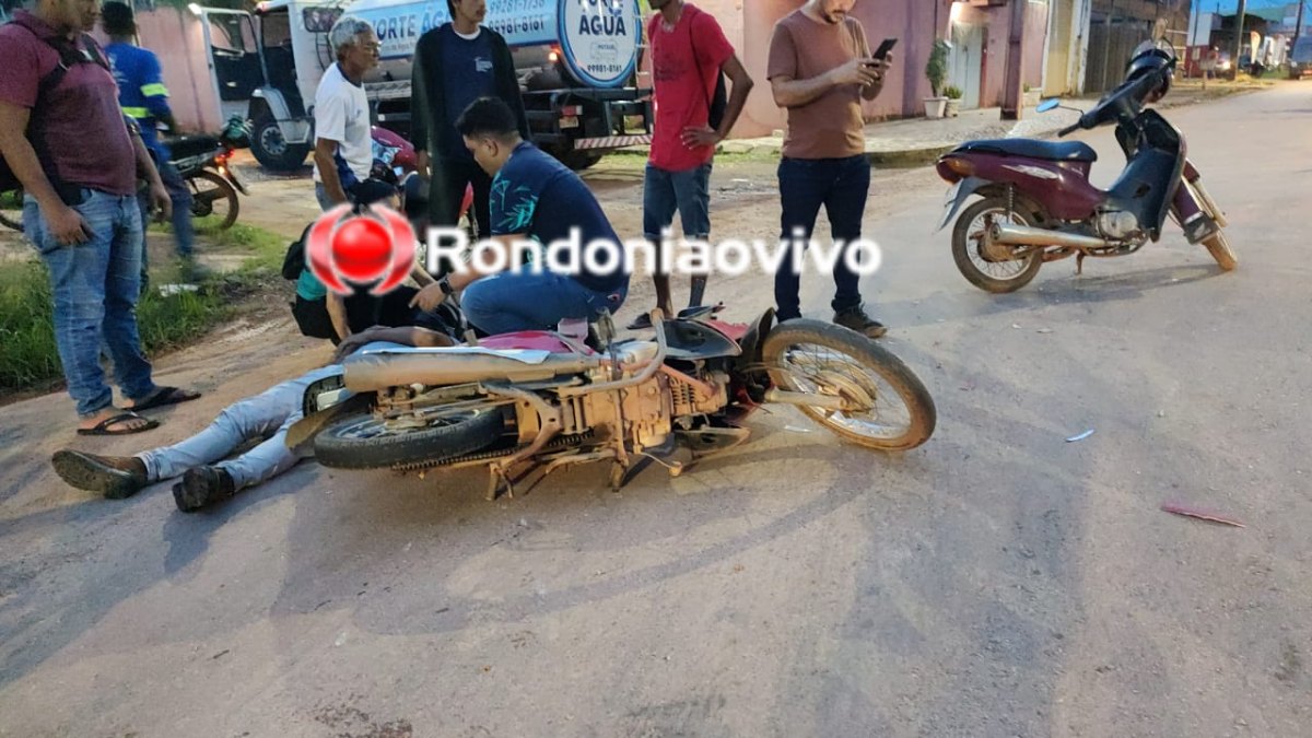 NA AMAZONAS: Motociclista fica gravemente ferido em acidente envolvendo caminhão
