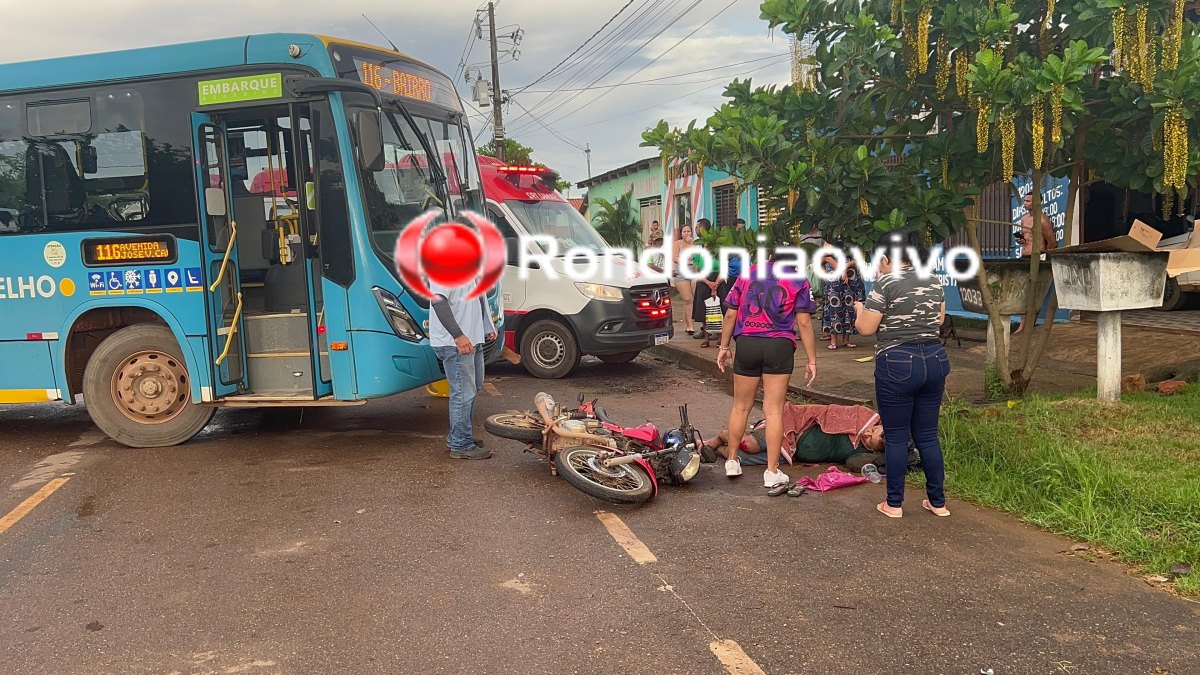 PONTO FINAL: Motociclista fica em estado grave após colisão com ônibus na Calama