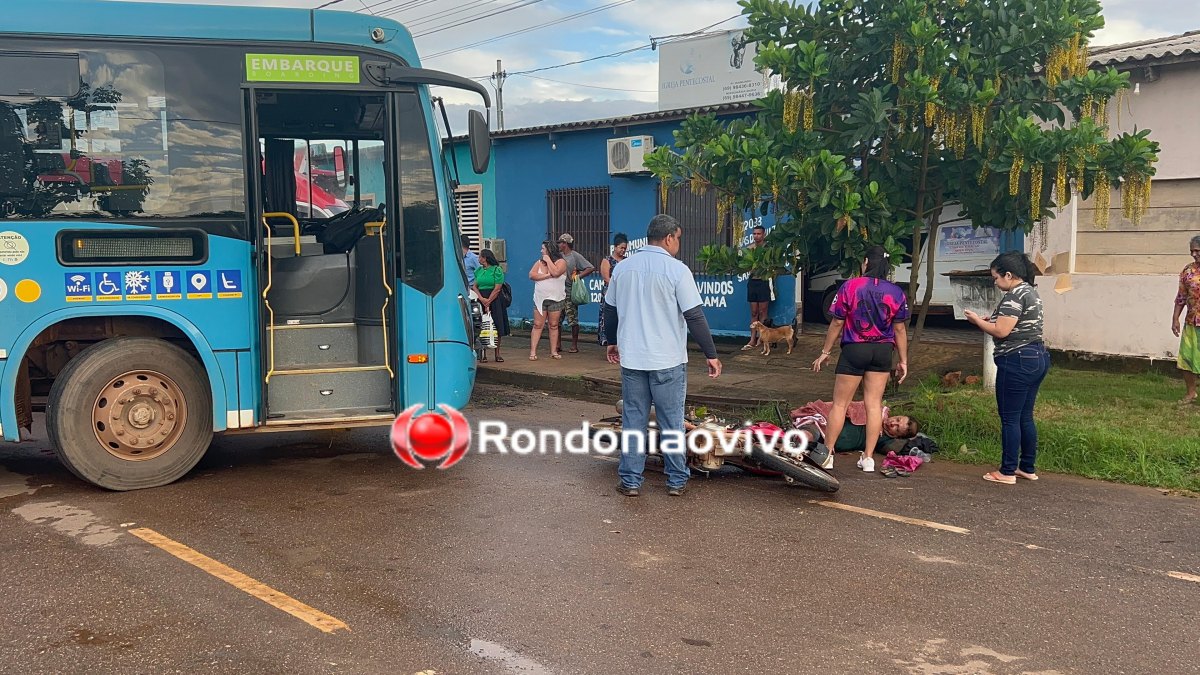PONTO FINAL: Motociclista fica em estado grave após colisão com ônibus na Calama