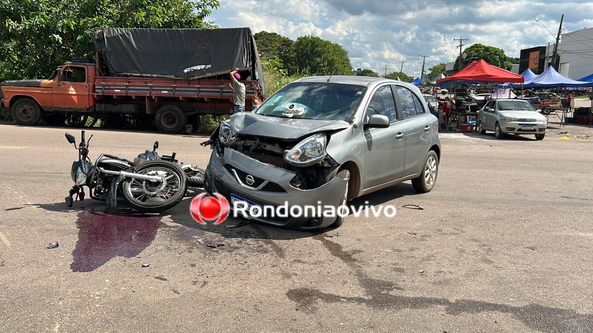 FORTE COLISÃO: Condutor de Falcon fica em estado grave após acidente na feira livre 