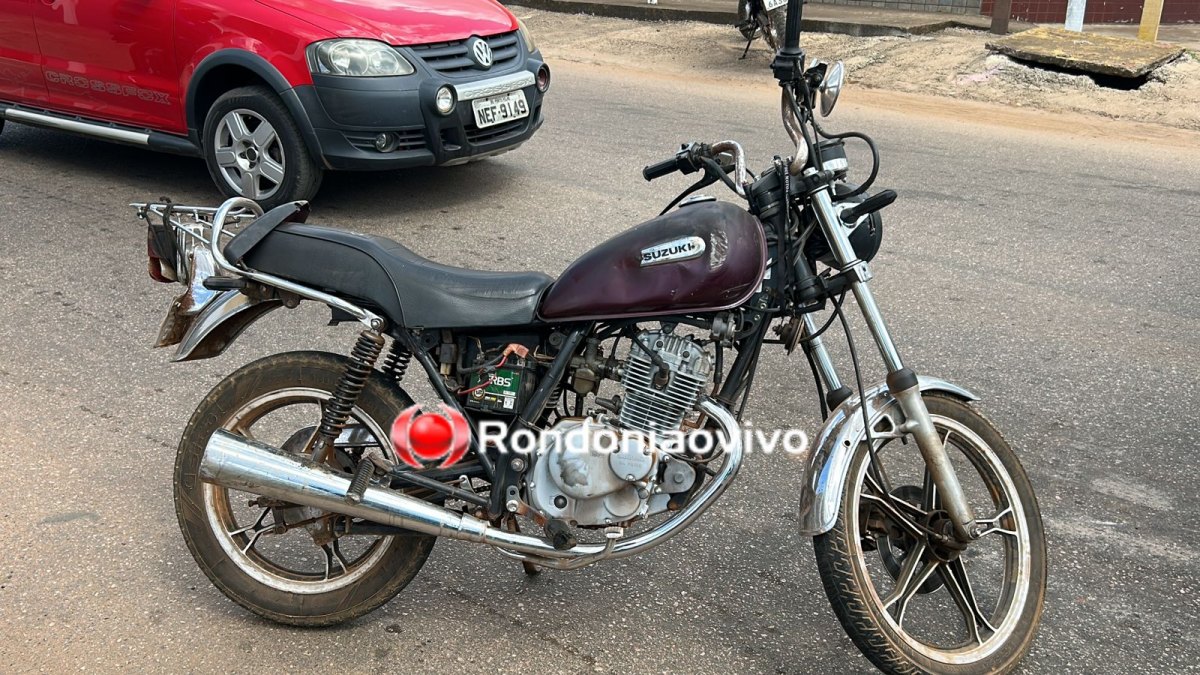 ATROPELOU: Mulher avança cruzamento e deixa motociclista gravemente ferida