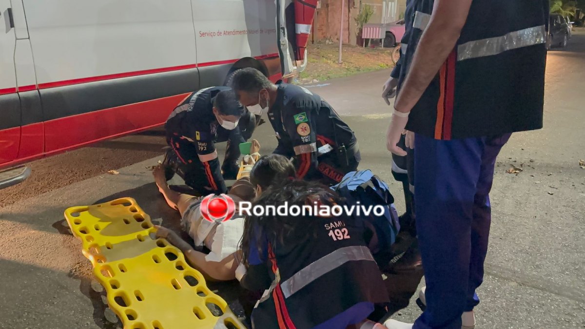 URGENTE: Passageira de moto sofre grave fratura após colisão; piloto é preso com drogas 