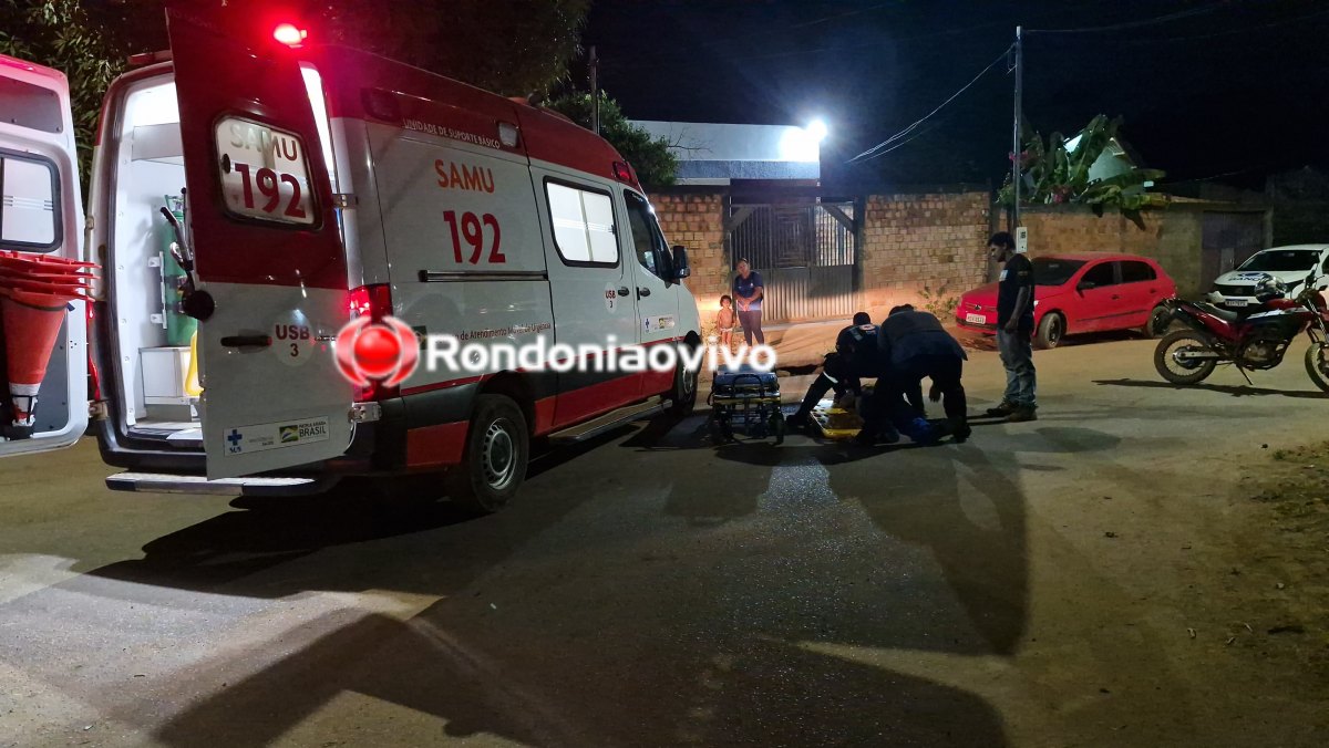 DERRUBOU E CORREU: 'Caramelo' foge após provocar queda de casal em motocicleta 