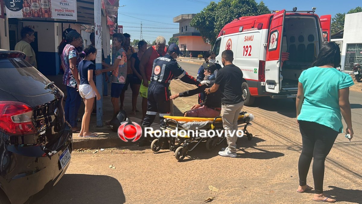 DESMAIOU: Motociclista fica seriamente ferido após mulher avançar preferencial