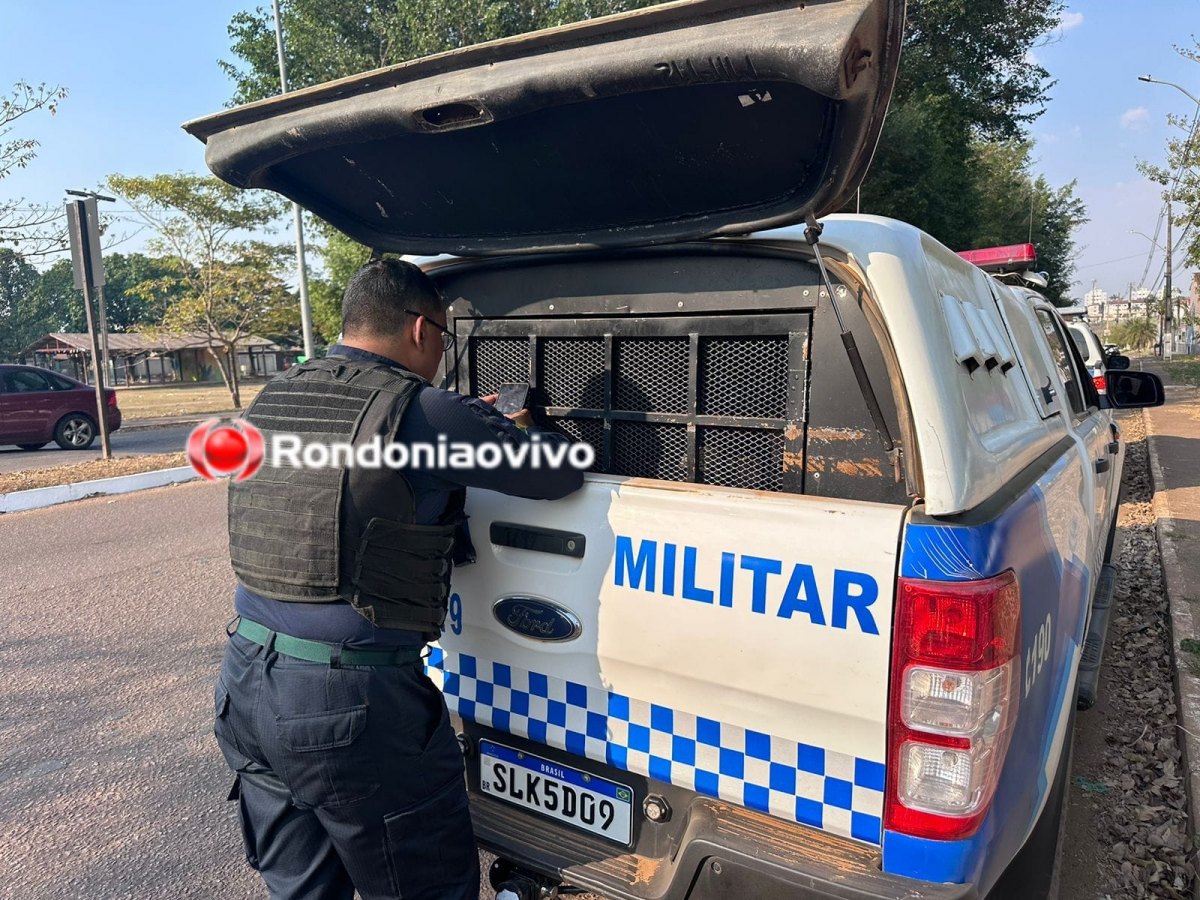 IDENTIFICADO: Apenado é preso ao tentar roubar mulher e causar acidente com viatura da PM 