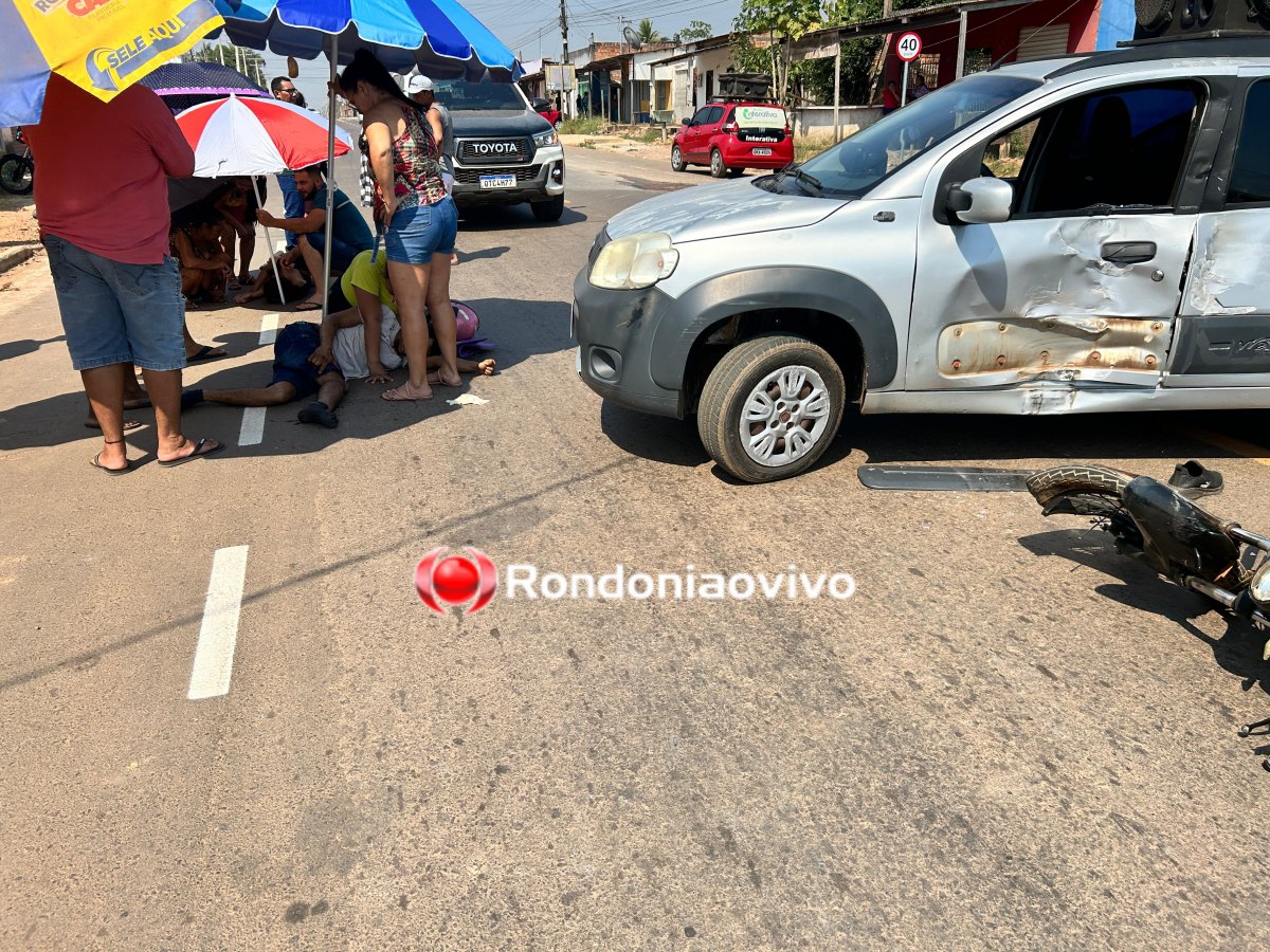 VÍDEO: Casal em moto sofre gravíssimo acidente na Estrada dos Periquitos