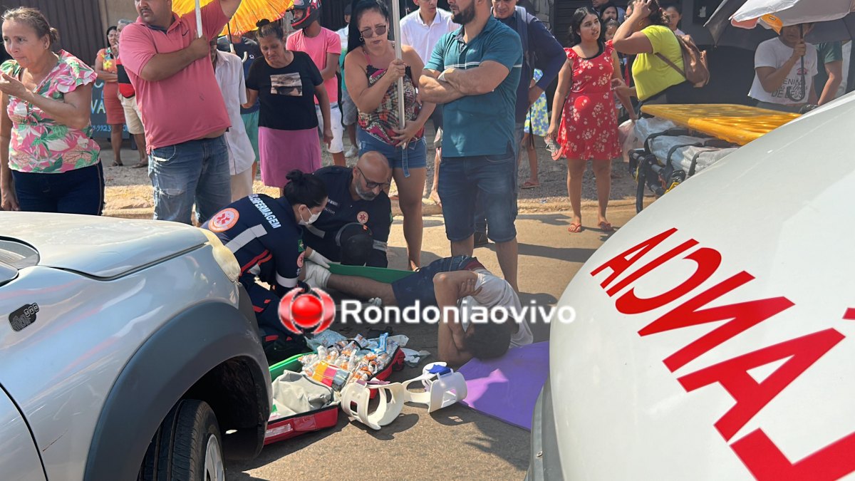 VÍDEO: Casal em moto sofre gravíssimo acidente na Estrada dos Periquitos