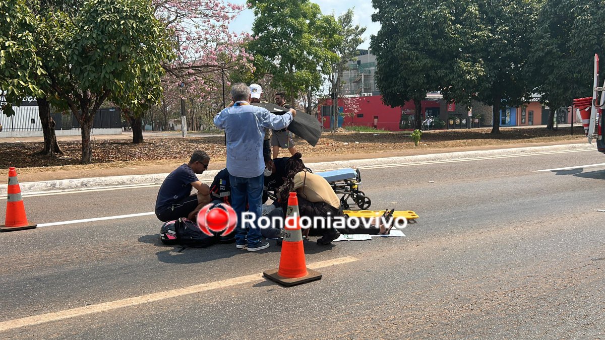VÍDEO: Mãe e filha sofrem acidente na Avenida Jorge Teixeira