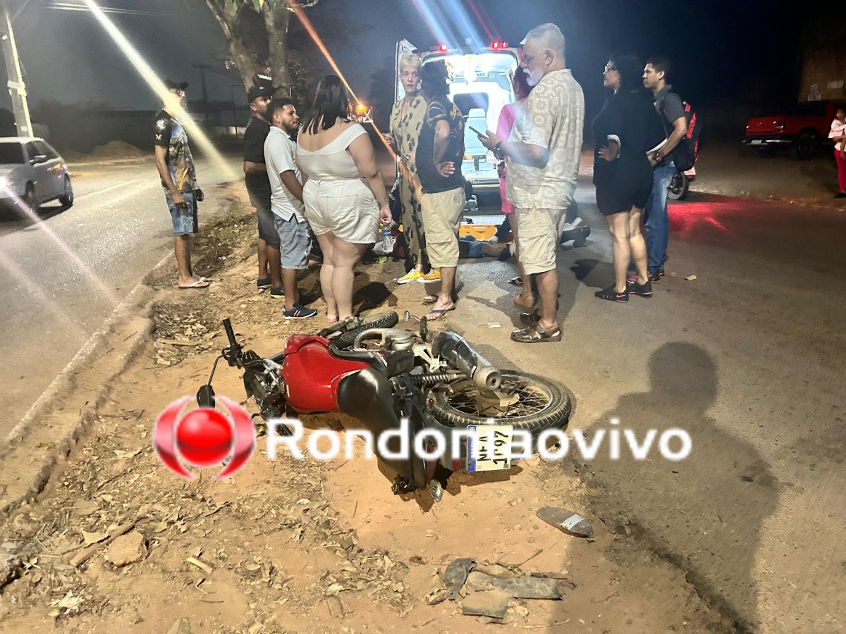 VÍDEO: Motociclista fica inconsciente em grave batida contra carro na Rio de Janeiro