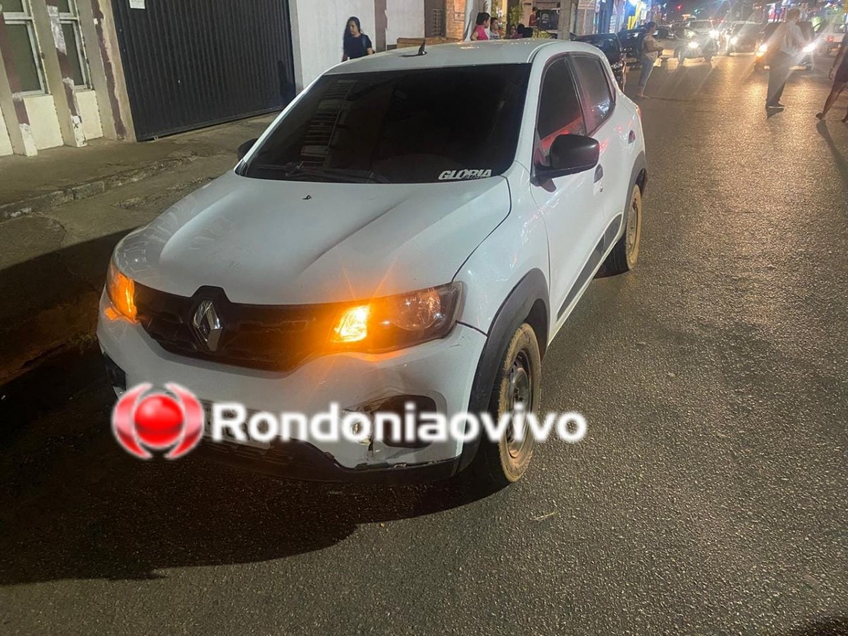 CARRO AVANÇOU: Motociclista sofre fratura na perna após grave acidente na Calama