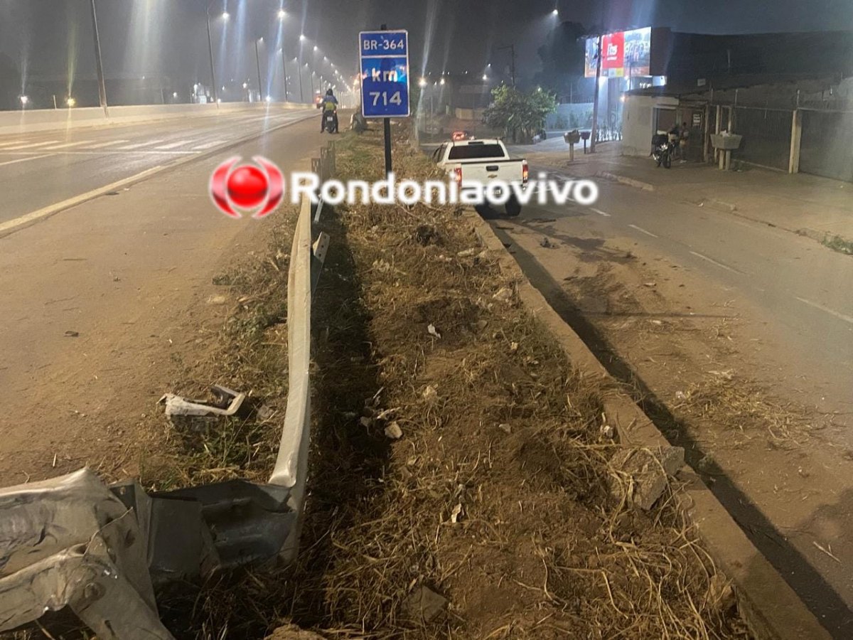 PERDEU O CONTROLE: Vídeo mostra caminhonete caindo da BR-364 na rua da Beira