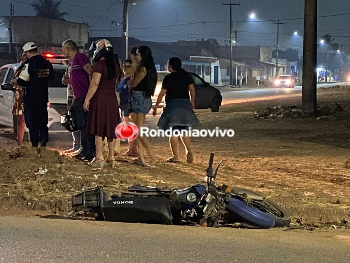 INVADIU: Motociclista fica seriamente ferido após acidente na zona Leste 