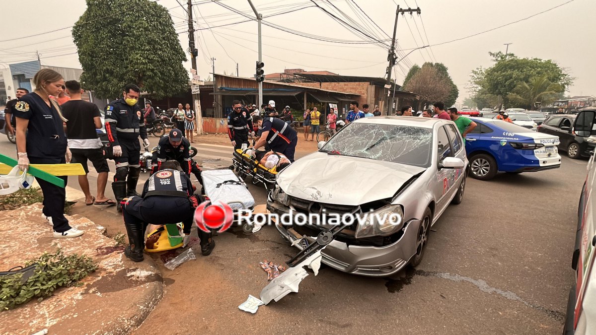 VÍDEO: Grave acidente entre motos e carro deixa vários feridos