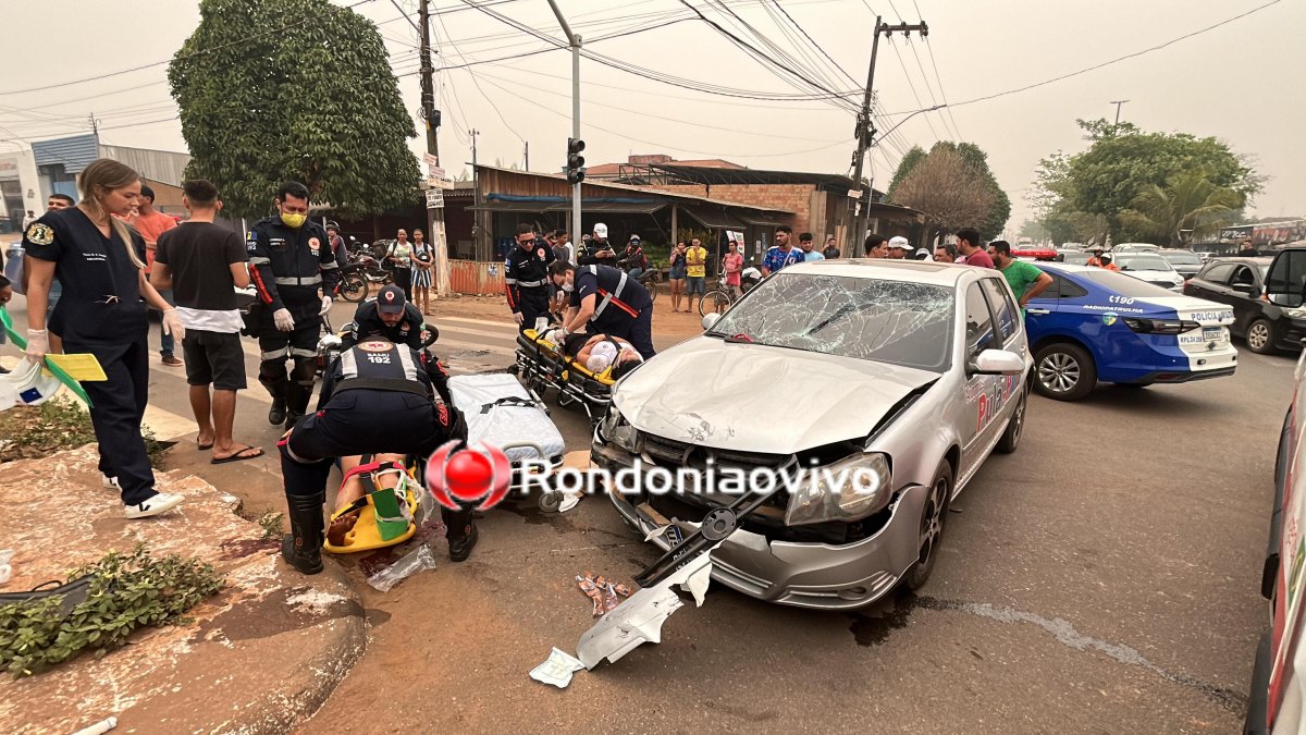 VÍDEO: Grave acidente entre motos e carro deixa vários feridos