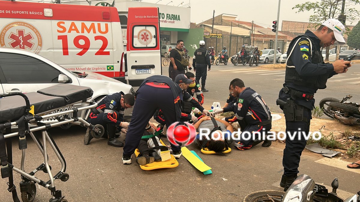 VÍDEO: Grave acidente entre motos e carro deixa vários feridos
