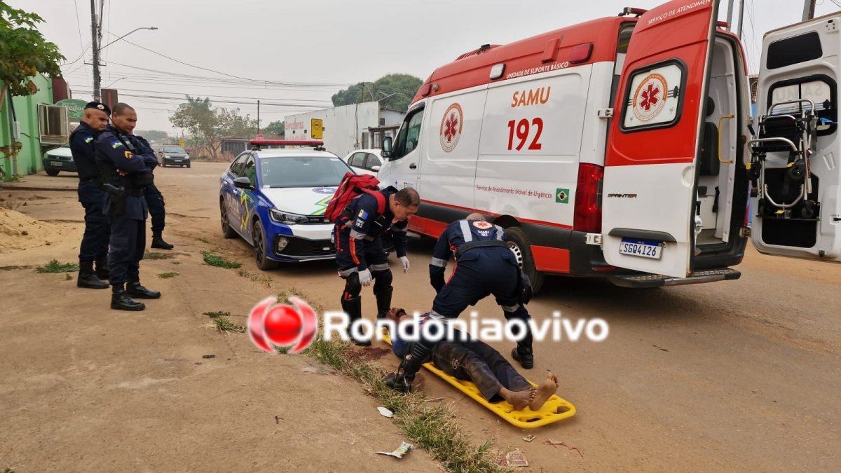 GRUPO CRIMINOSO: Homem brutalmente agredido é encontrado caído na frente de residência 