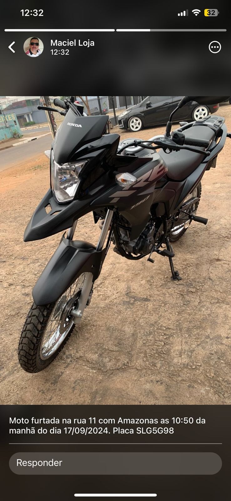 NA LUZ DO DIA: Câmera de segurança mostra ladrões de moto XRE agindo na Avenida Amazonas 