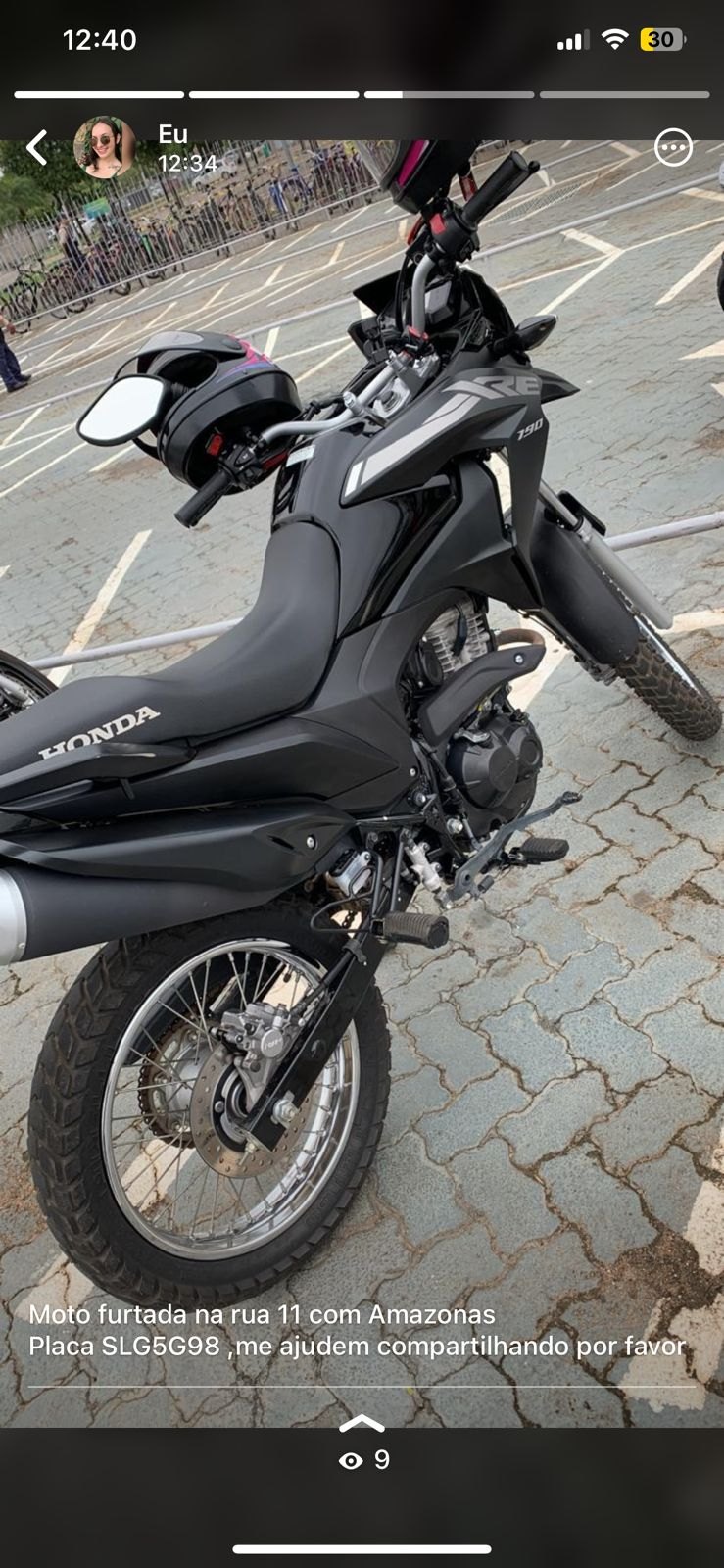 NA LUZ DO DIA: Câmera de segurança mostra ladrões de moto XRE agindo na Avenida Amazonas 