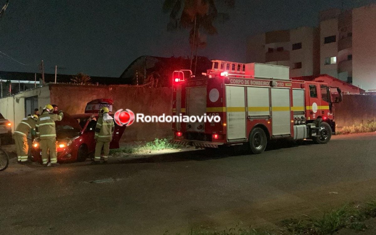 SUSTO: Mulher fica ferida em acidente e Bombeiros são acionados após carro pegar fogo