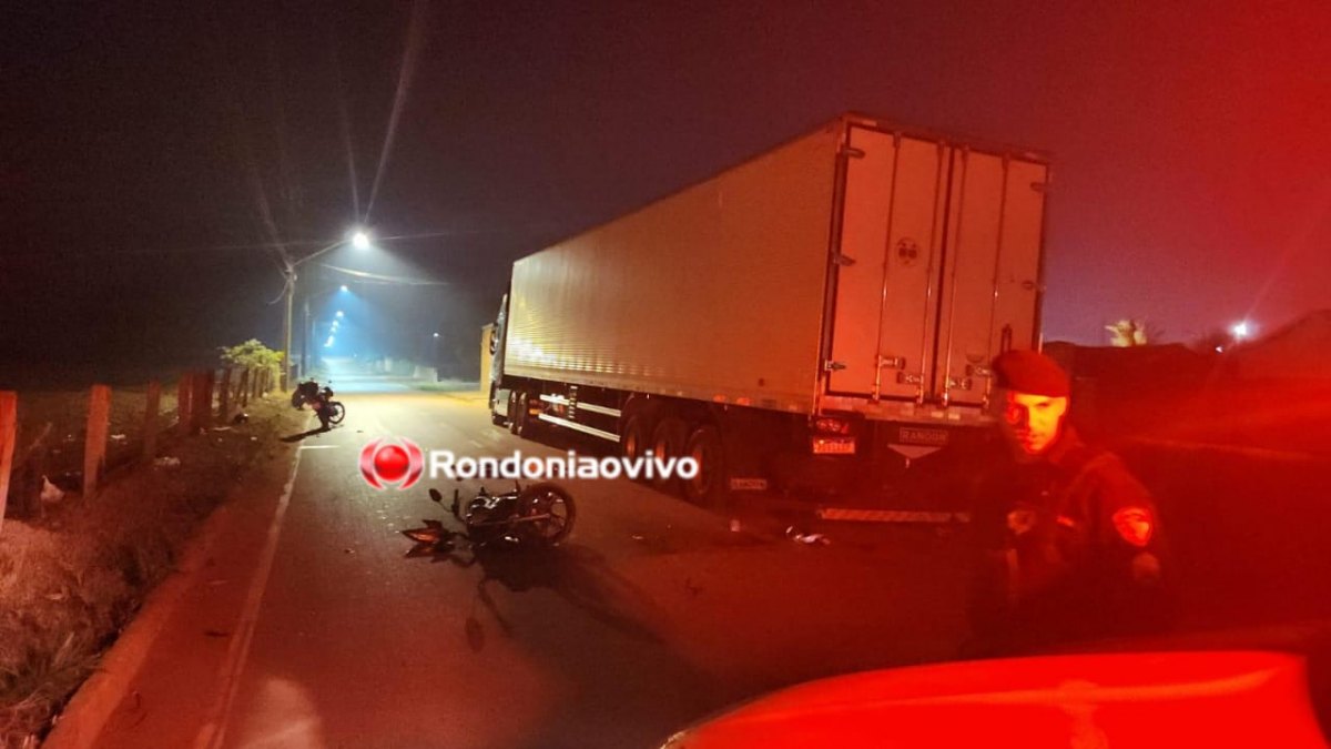 TRÁGICO: Motociclista morre após colidir em cheio contra carreta estacionada na Brasília 