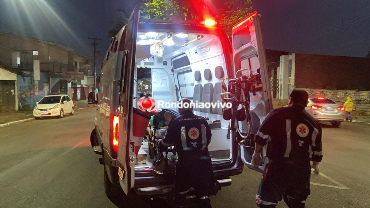 MOTOCICLISTA: Jovem de 23 anos sofre ferimentos após acidente na Avenida Rio Madeira 