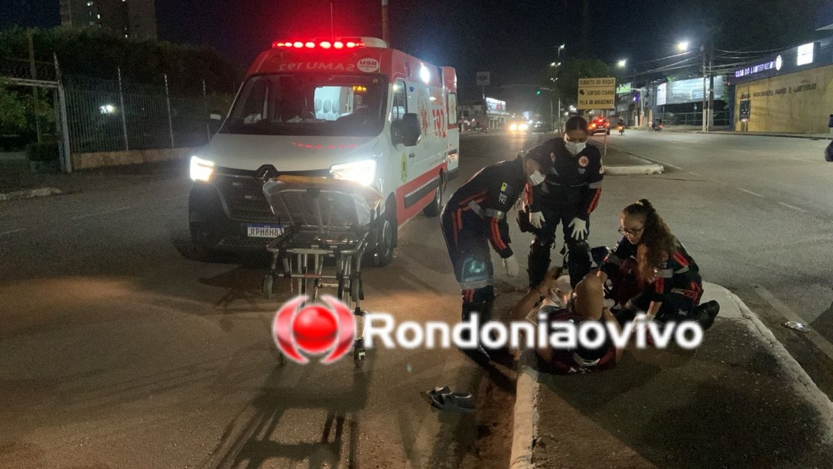 NAÇÕES UNIDAS: Ciclista sofre ferimentos após atropelamento na frente do Banco do Brasil 