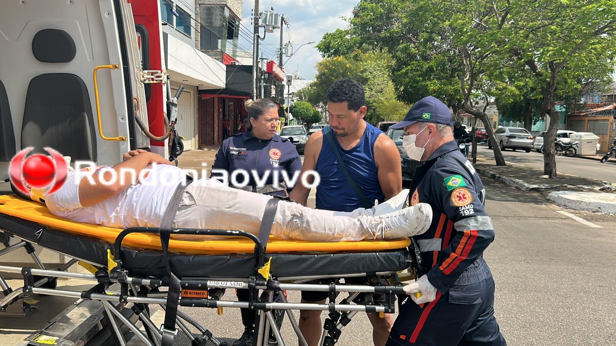 VÍDEO: Colisão na região Central resulta em motociclista lesionado