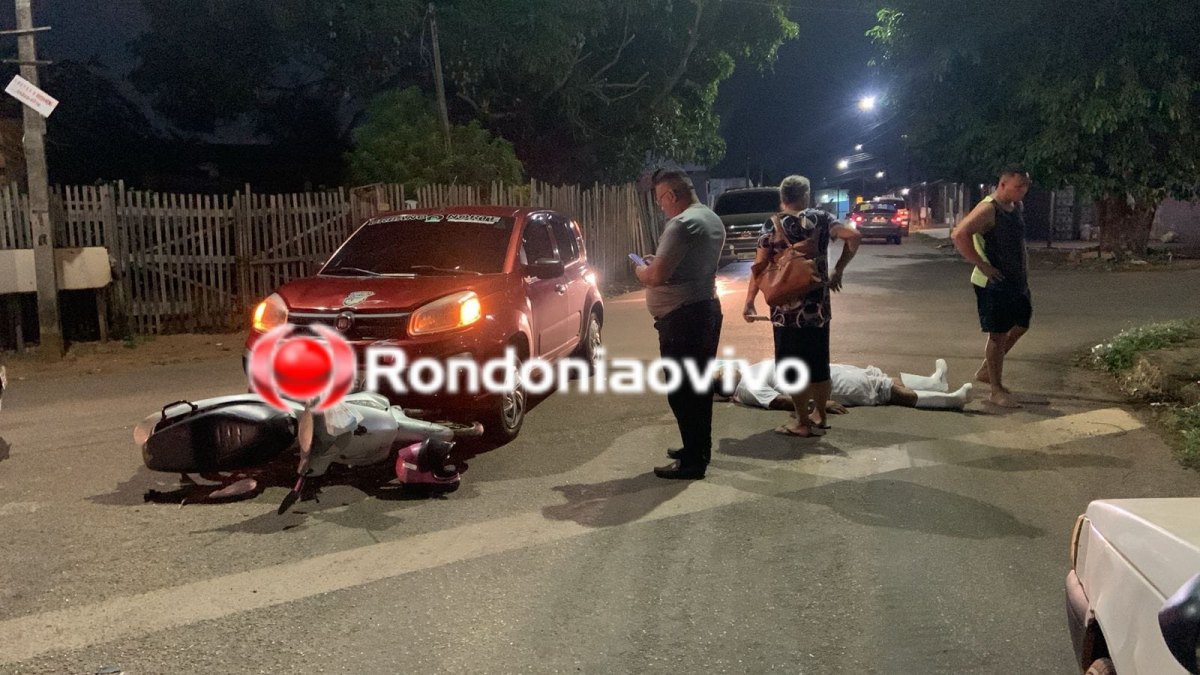 IMPRUDÊNCIA: Motorista de aplicativo invade preferencial e atropela motociclista 