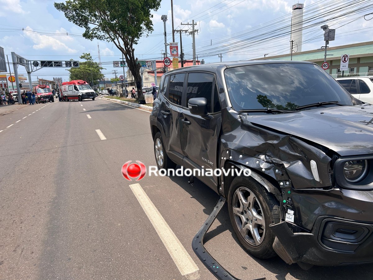 JEEP AVANÇOU: Grave acidente deixa pai e filha feridos após saída de escola