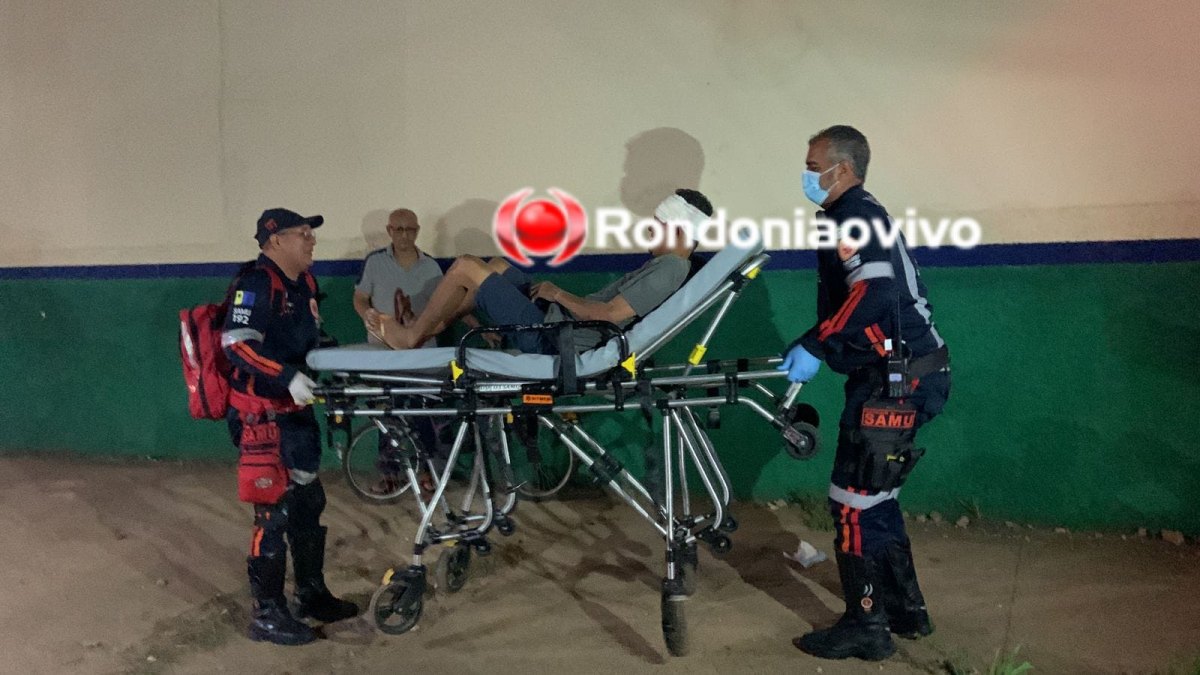 ZONA SUL: Idoso é socorrido pelo SAMU após bater a cabeça em acidente com bicicleta