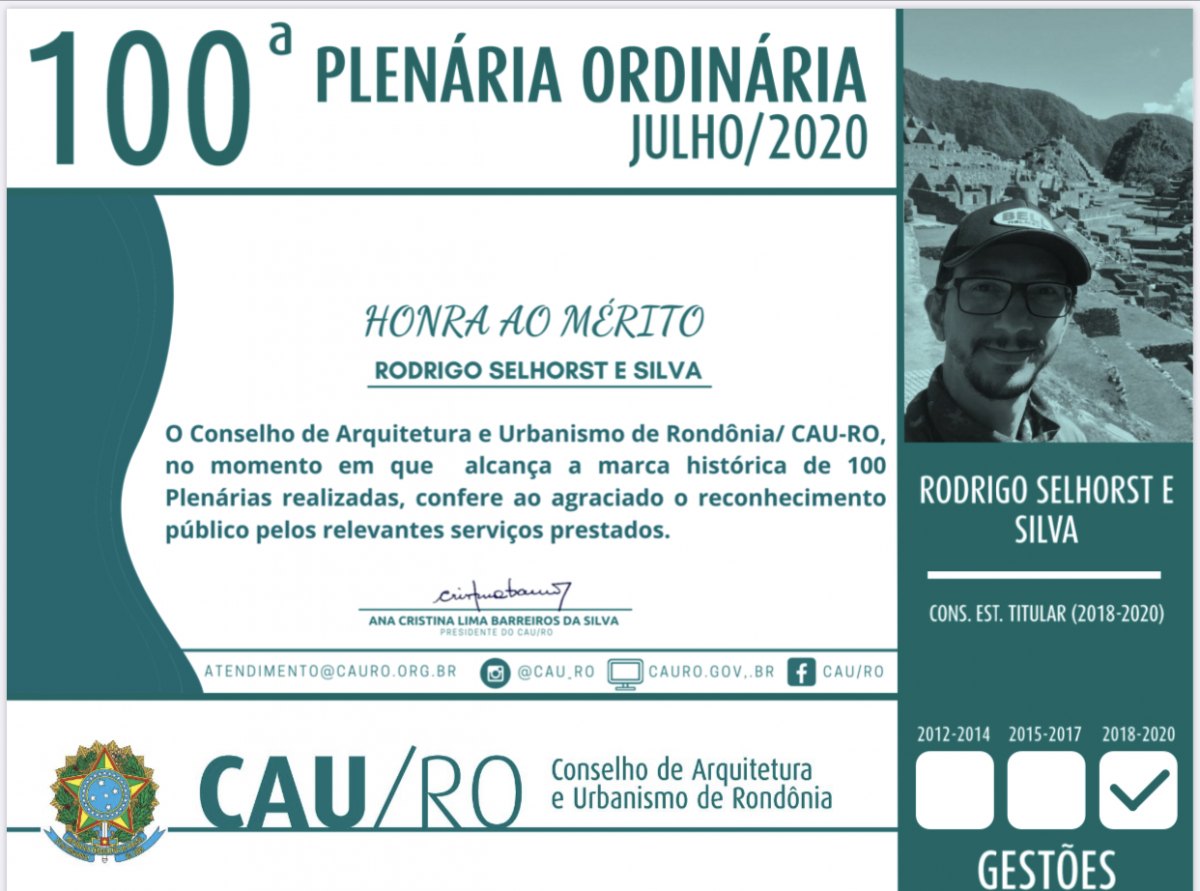 Docentes da Unesc são homenageados pelo CAU/RO