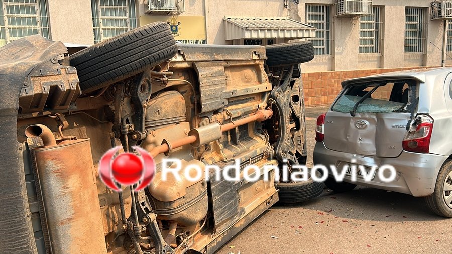 VÍDEO: Câmera de segurança registrou grave capotamento na Carlos Gomes